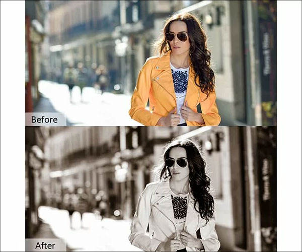 Sample Silver Monochrome Photoshop Actions
