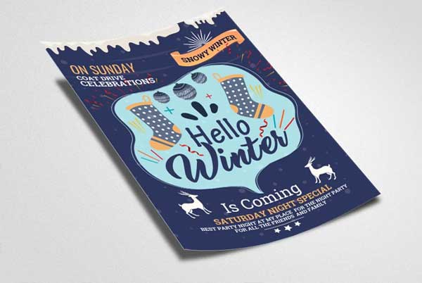 Sample Winter Season Flyer Template