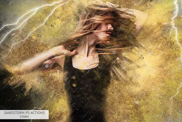 Sandstorm Photoshop Action Template