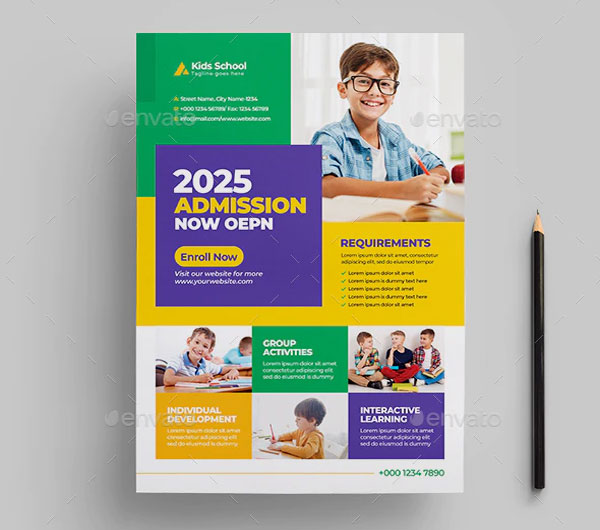 School Admission Flyer Template