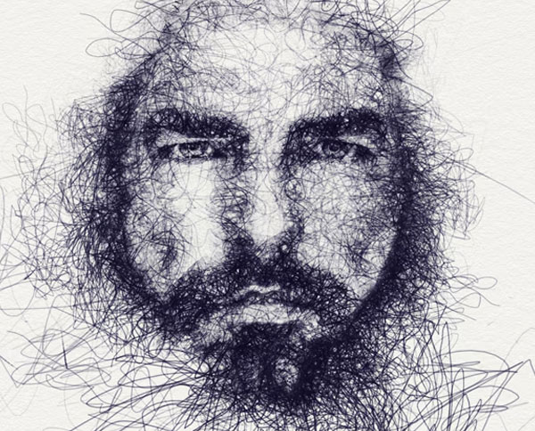 Scribble Pen Sketch Photoshop Action