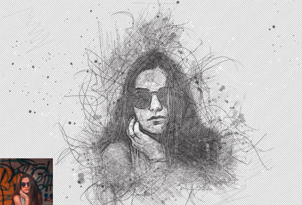 Scribble Sketch Effect PS Action