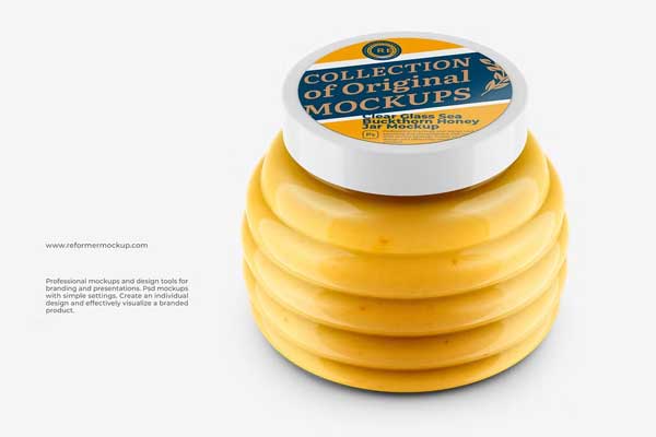 Sea Buckthorn Honey Jar Mockup
