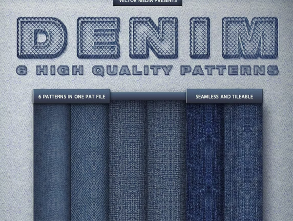 Seamless Denim Photoshop Patterns