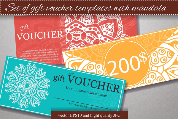 Set of Gift Voucher Templates