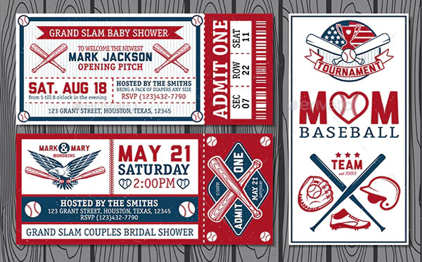 Set of Vintage Baseball Tickets