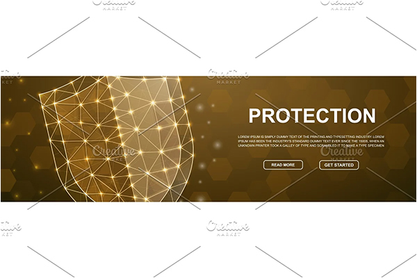 Shield 3dDLow Poly Banners
