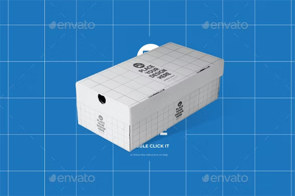 Shoes Box Mockup PSD Template