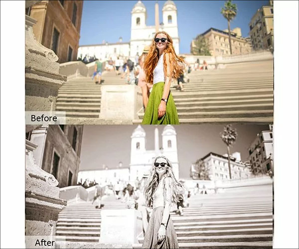 Silver Monochrome Photoshop Actions