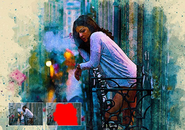 Simple Artistic Watercolor Photoshop Actions