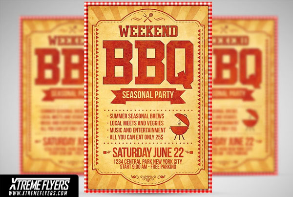 Simple BBQ Flyer Template