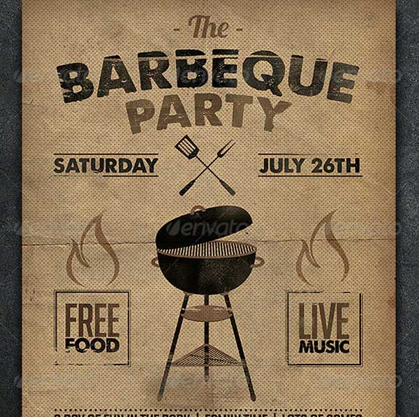 Simple Barbeque Flyer Template