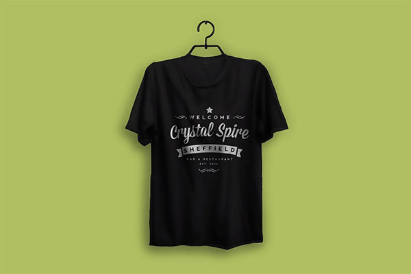 Simple Black T-shirt Mockup
