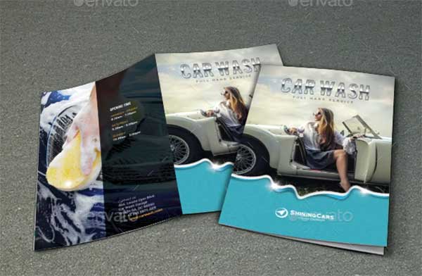 Simple Car Wash Bifold Brochure