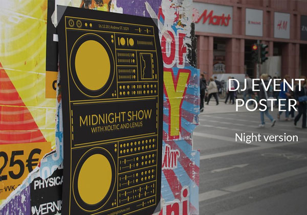 Simple DJ Event Poster Template