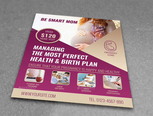 Simple Maternity Pregnancy Flyer Template