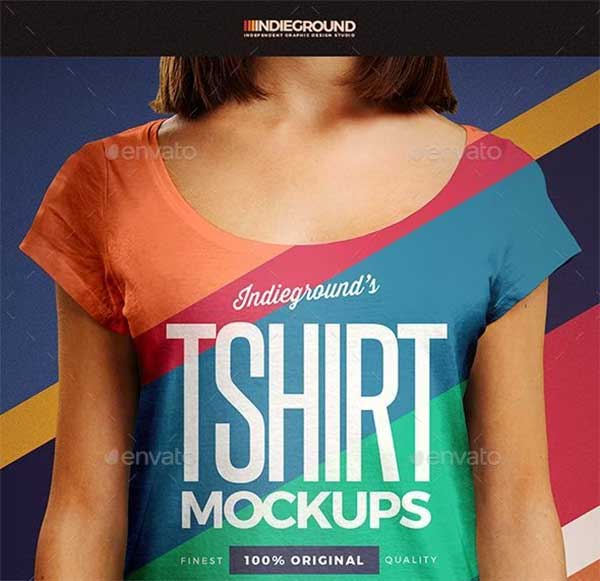 Simple Women T Shirt Mockups