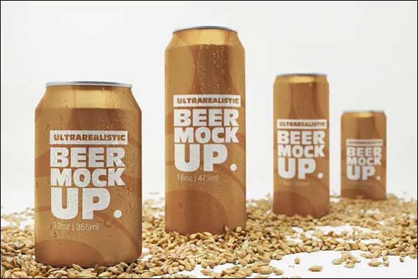 Simple Beer Can Mockups