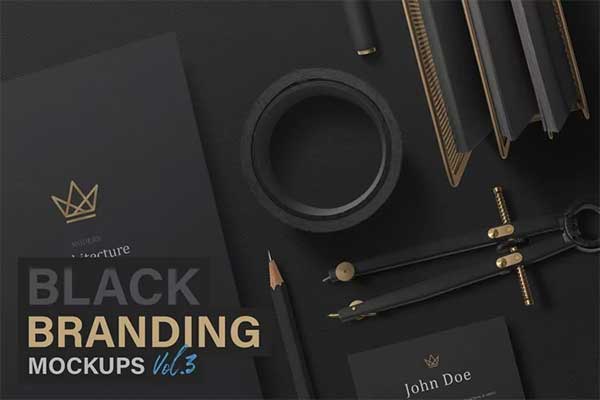 Simple Black Branding Mockups