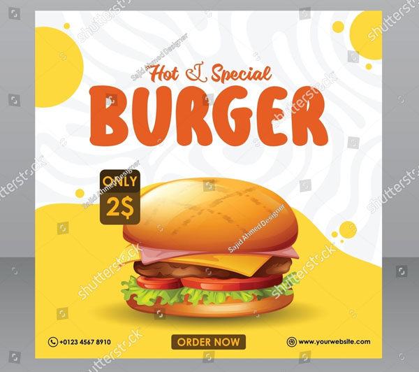 Simple Burger King Menu Design
