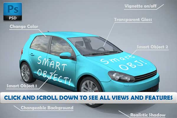 Simple Car Glass MockUps