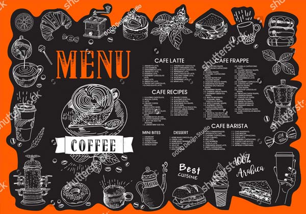 Simple Coffee Shop Menu Template Free Download