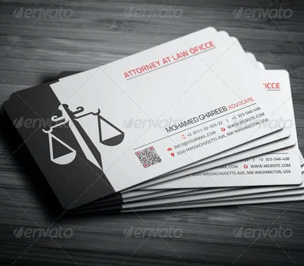Simple Creative Lawyer Business Card Templates