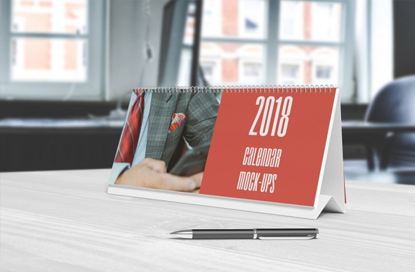 Simple Desk Calendar Mockups
