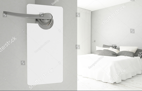 Simple Door Hanger Mockup