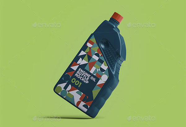 Simple Engine Oil Bottle Mockup Pack