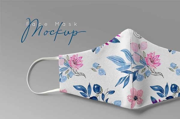 Simple Face Mask PSD Mockup