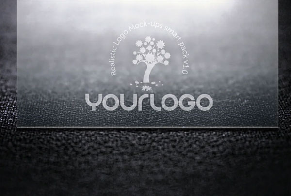 Simple Glass Logo Mock-up