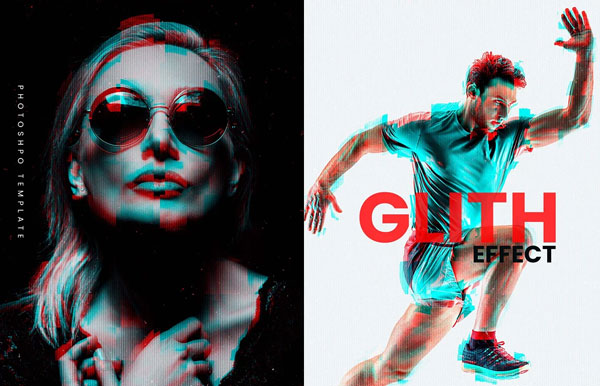 Simple Glitch Effect Photoshop Action