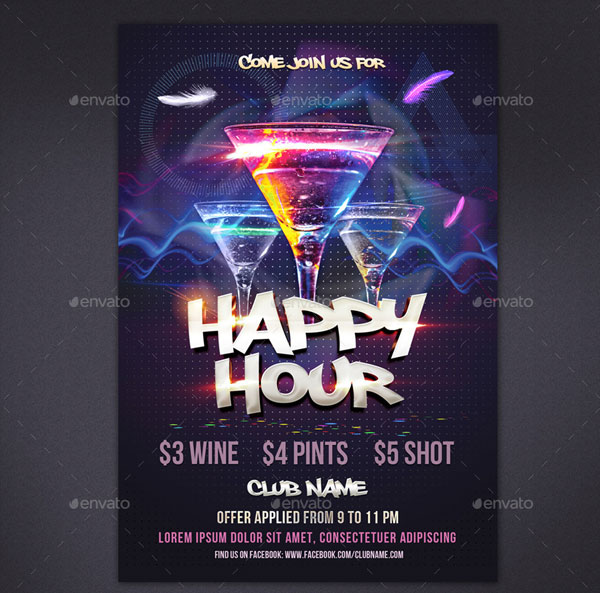 Simple Happy Hour Flyer
