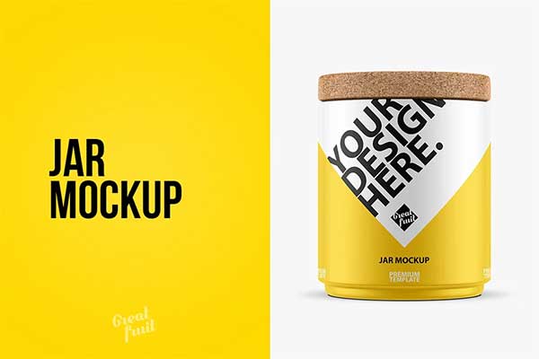 Simple Jar Plastic Mockup
