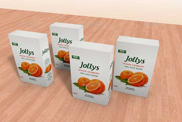 Simple Juice Box Mockup