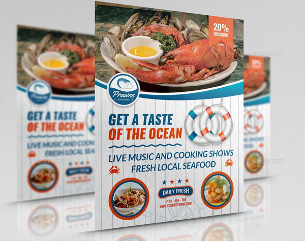 Simple Lobster Seafood Restaurent Flyer
