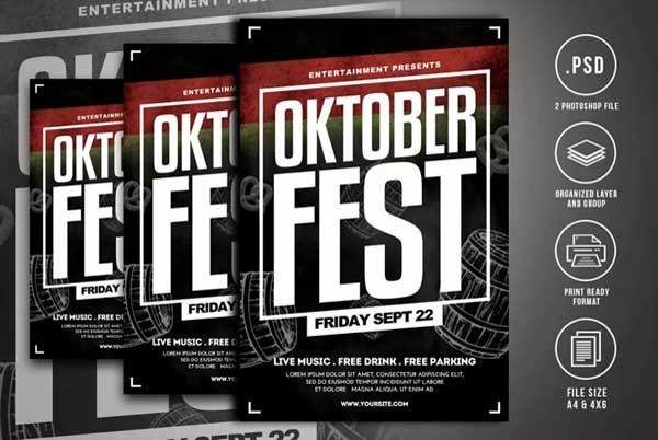 Simple Oktoberfest Flyer Template