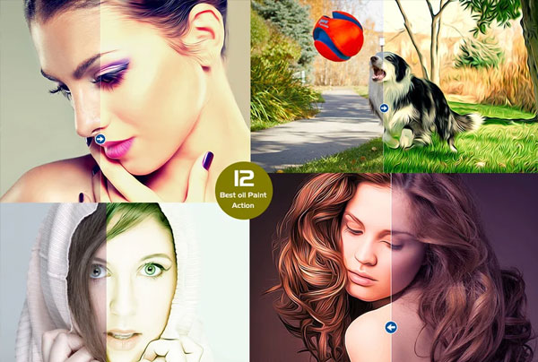 Simple Old Oil Painting Photoshop Actions