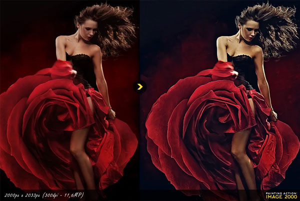 Simple Painting Photoshop Actions Bundle