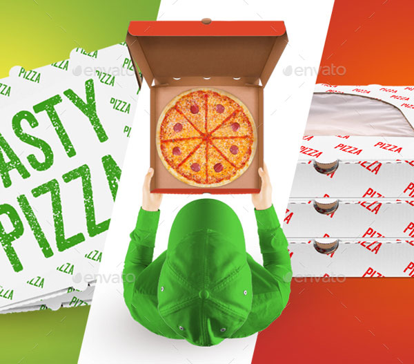 Simple Pizza Box Mockup