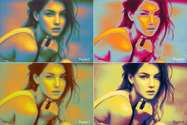 Simple Pop Art Photoshop Actions Pack