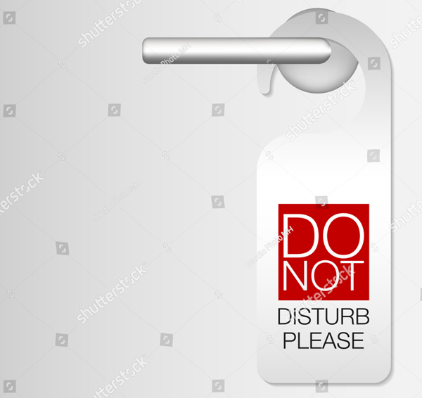 Simple Realistic Door Hanger Mockup