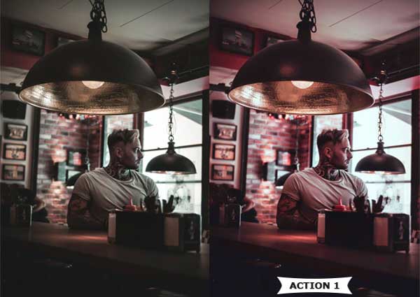 Simple Reddish Photoshop Actions