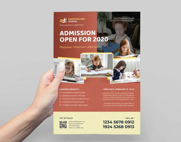 Simple School Admission Flyer Design