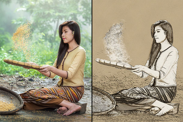 Simple Sketch Pen - Photoshop Actions