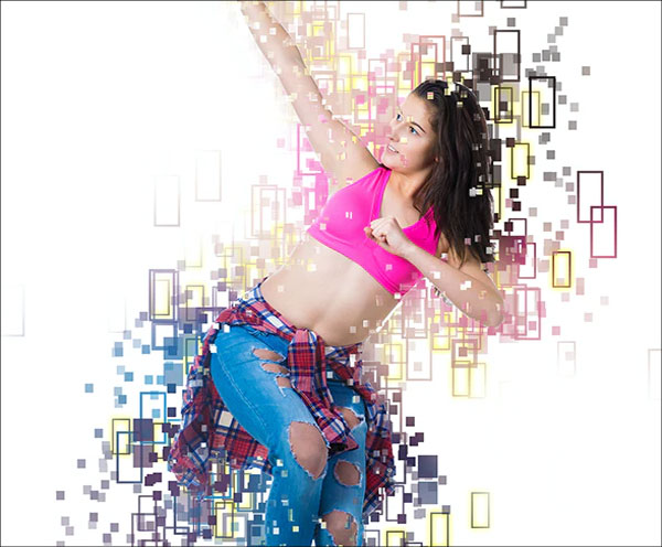 Simple Squares Dispersion Photoshop Action
