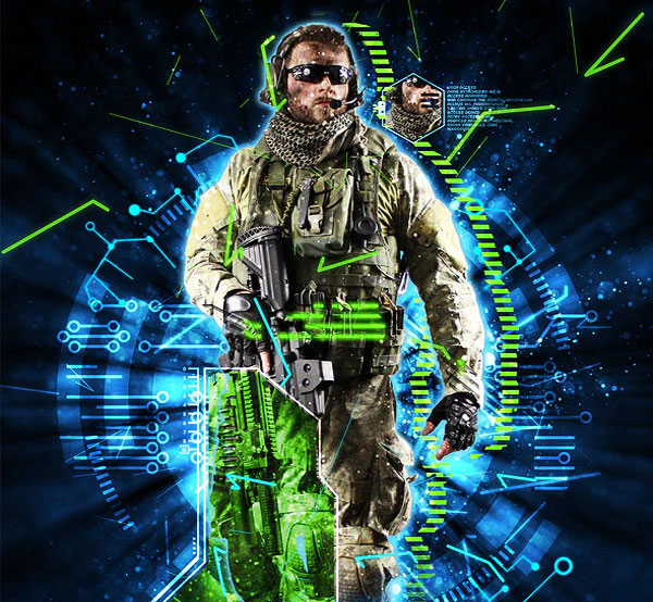 Simple Techno Effect Photoshop Action