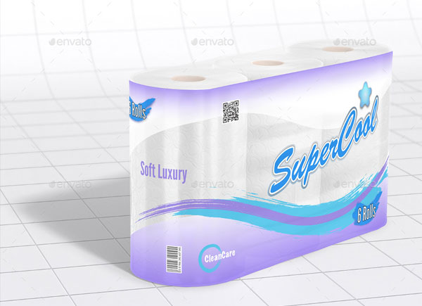Simple Toilet Paper Package Mock-Up