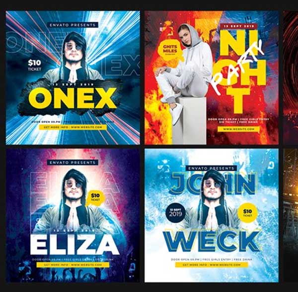 Six Party Flyer Templates
